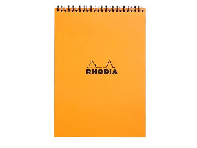 Spiraalblok Rhodia A4 lijn 160 pagina's 80gr oranje