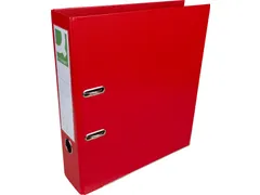 Classeur à levier A4 PP 80mm rouge