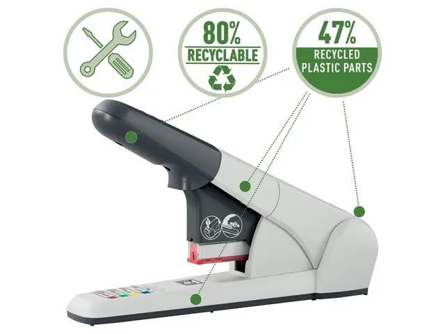 Blokhechter Leitz 5551 Heavy Duty 80vel zilvergrijs