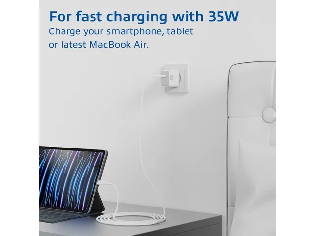 Oplader ACT 35w 1-poort usb c wit
