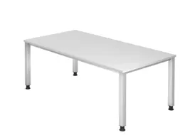 In hoogte verstelbaar bureau,HxBxD 680-760x2000x1000mm,blad wit
