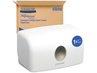 Handdoekdispenser Aquarius voor i-vouw mini wit 6956 - 1