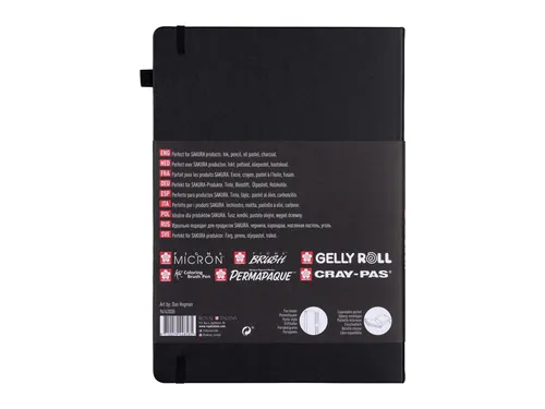 Schetsboek Sakura 80 zwarte vellen 140gr 210x297mm zwart
