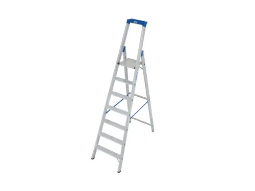Ladder Aluminium Bordes H 1 65M 7Treden Incl. Bordes