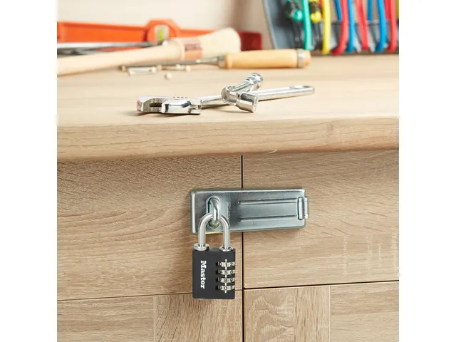 Hangslot MasterLock combi alu + sleutel 40mm zwart