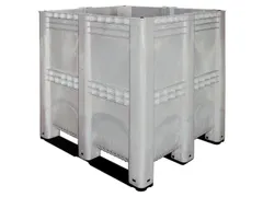 Mega-Stapelcontainer Pe 1250x1300x1150mm 1400 liter Gesloten Grijs