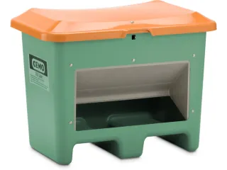 strooigoedbak,200l,HxBxD 690x890x600mm,GVK,groen,deksel oranje - 1