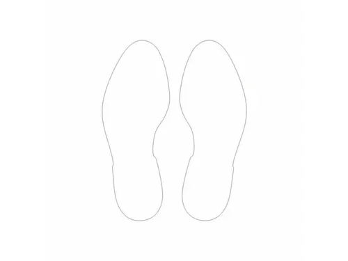 plaksymbool,voet,markering HxB 297x110mm,wit