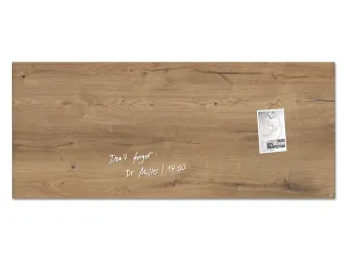 Glasmagneetbord Sigel Artverum 130x55cm Natural Wood - 1