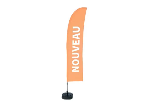 Beachflag 430cm complete set "NOUVEAU" Oranje