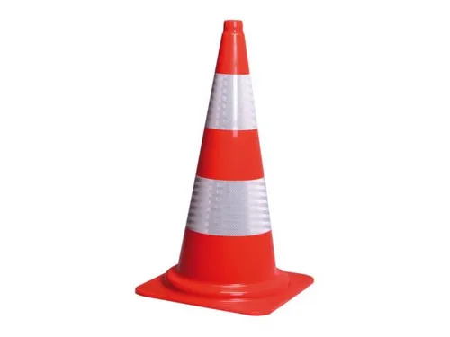 pion,HxB 750x400mm,PVC,oranje,fluorescerend,m. reflectieband