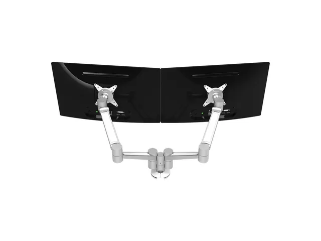 Bras support 2 écrans bureau Viewlite plus 652 Argent-blanc