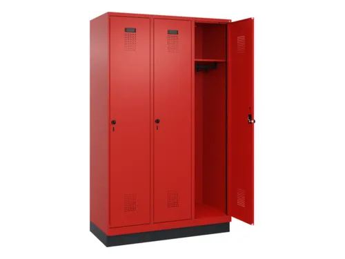 locker,HxBxD 1950x1200x500mm,3vak,vak B 400mm,draaigrendel,sokkel