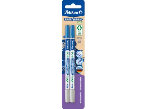 Super Pirat Eco inktuitwisser blister van 2 stuks
