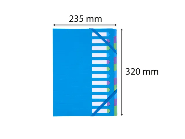 Sorteermap Harmonika 12vak CAMP.NEON bl.
