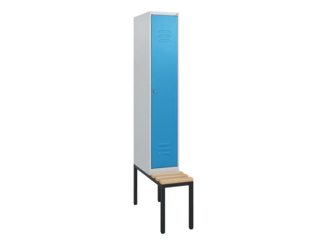 Armoire vestiaire avec banc HxlxP 1950x300x815mm 1compart.