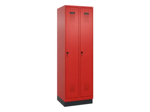 locker,HxBxD 1950x600x500mm,2vak,vak B 300mm,draaigrendel,sokkel
