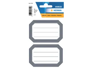 Boek Etiket Herma 5719 82x55mm Grijze rand gelinieerd 12 stuks - 1