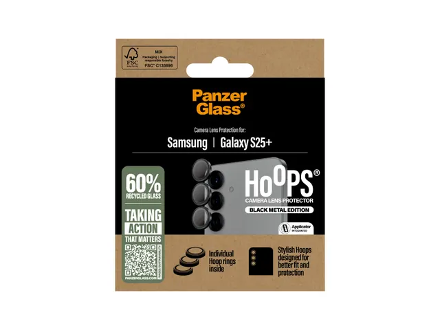PanzerGlass Hoops Camera Lens Protector Black Samsung Galaxy S25+