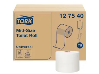 Toiletpapier Tork Mid-size T 6 universeel 1-laags 135m wit 127540 - 1