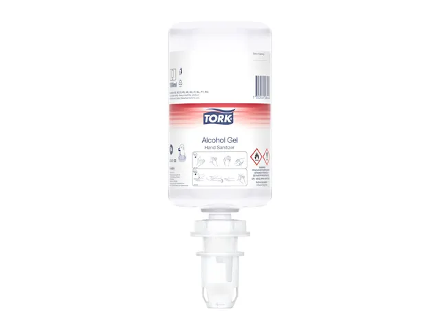 Alcohol gel Tork S4 voor handdesinfectie ongeparfumeerd 1000ml 424103