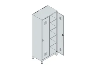 wasgoedverdeelkast,HxBxD 1950x800x500mm,vak B 400mm,cilinderslot - 3