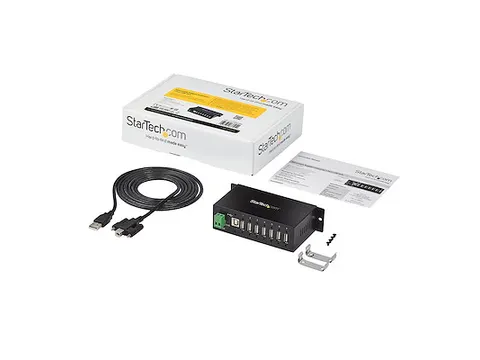 7-Port USB 2.0 hub - Metalen Industriële USB-A Hub