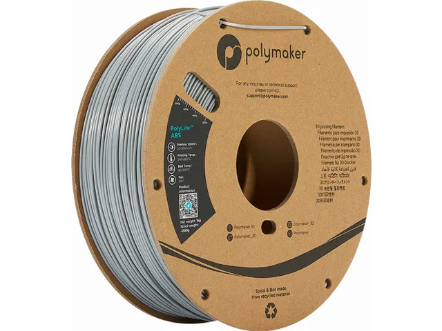 Polymaker PolyLite ABS filament 1,75 mm Grijs 3kg