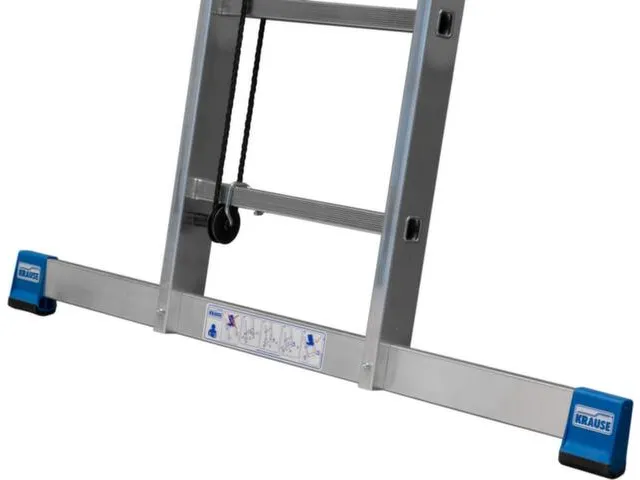 Échelle à corde 2x18 échelons lisse L 5 2-9 1m 2parties alu