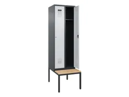locker met bank,HxBxD 2120x600x815mm,2vak,vak B 300mm,cilinderslot