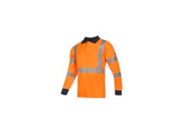 Poloshirt Lerby Fluororanje, Maat 3EL