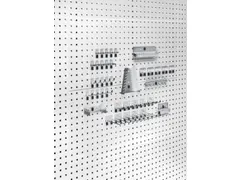 perfoplaat,2xgeperforeerde plaat,blad HxB 991x914mm,plaatstaal,RAL7035