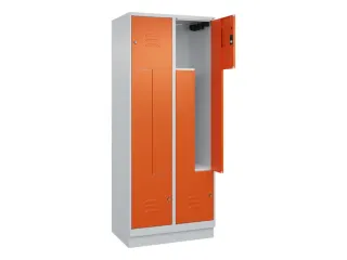 Z-garderobekast,HxBxD 1950x800x500mm,vak B 200/400mm,cil.-slot,sokkel - 2