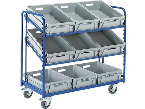 etagewagen,draagverm. 200kg,3etage(s),open,laadvl. LxB 1240x620mm