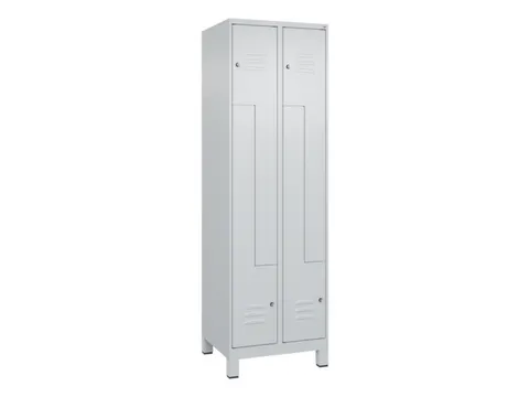 Z-garderobekast,HxBxD 1950x600x500mm,vak B 150/300mm,cil.-slot,voeten