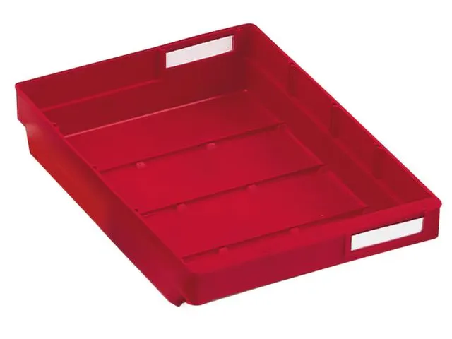 Stellingbak Extra Vlak Pp Hxbxd 65X240X300Mm Rood