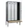 locker met bank,voor scheiding van kleding,HxBxD 2120x1200x815mm,4vak