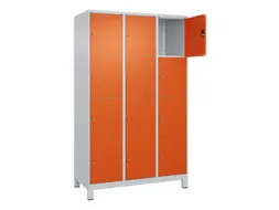 lockerkast,HxBxD 1950x1200x500mm,3x4vakken,vak B 400mm,cil.-slot
