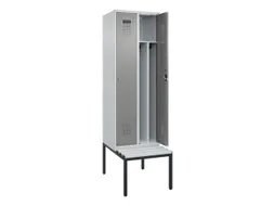 locker met bank,voor scheiding van kleding,HxBxD 2120x600x815mm,2vak