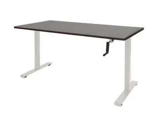 Dextro Slinger Bureau Zit-sta T-poot 120x80 Logan Eiken 25mm Wit - 1