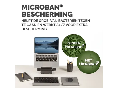 Muismat met polssteun Fellowes Breyta grijs 20x24cm