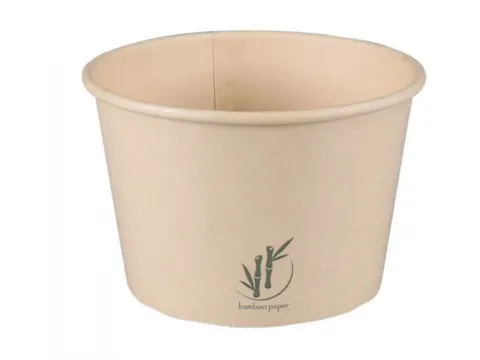 IJsbeker Bamboekarton met PE 2 00ml 8oz sleeve 50 stuks