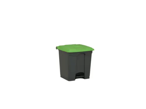 pedaalemmer,1x30l,HxBxD 435x398x410mm,romp PP grijs,deksel PP groen
