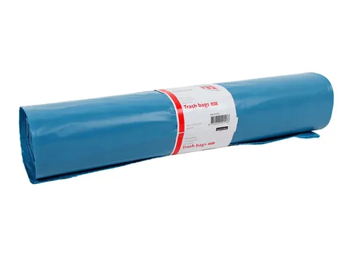 Afvalzak Quantore LDPE T60 120L blauw extra stevig 70x110cm rol à 20s