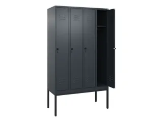 locker,HxBxD 2120x1200x500mm,4vak,vak B 300mm,draaigrendel - 2