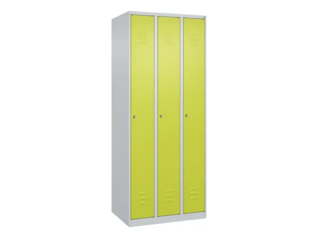 locker,HxBxD 1850x750x500mm,3vak,vak B 250mm,cil.-slot,staand op vloer