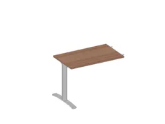 aanbouwtafel,i.h.v.,v. C-voet,HxBxD 730x1000x600mm,blad canaletto-hout