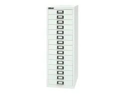 kantoor-ladekast HxBxD 860x279x380mm 15 laden romp verkeerswit staal