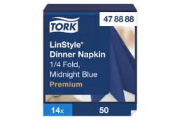 Linstyle Dinnerservet 478856 39x39cm 1-laags 1/4 vouw midnight blue
