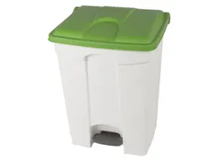 pedaalemmer,1x70l,HxBxD 673x495x412mm,romp PP wit,deksel PP groen